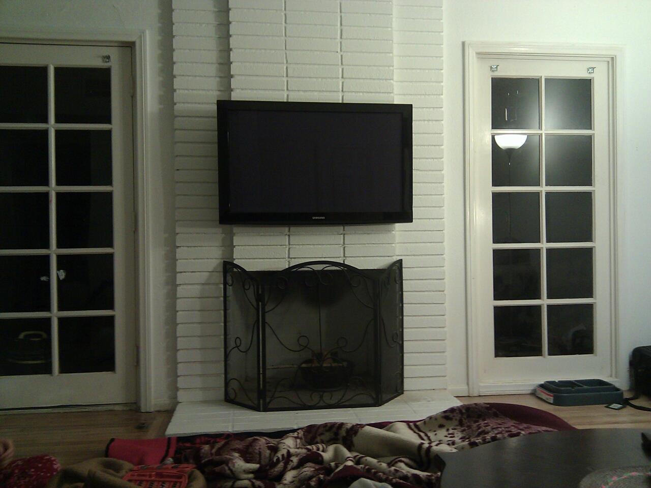 I just finished mounting the TV above the fireplace