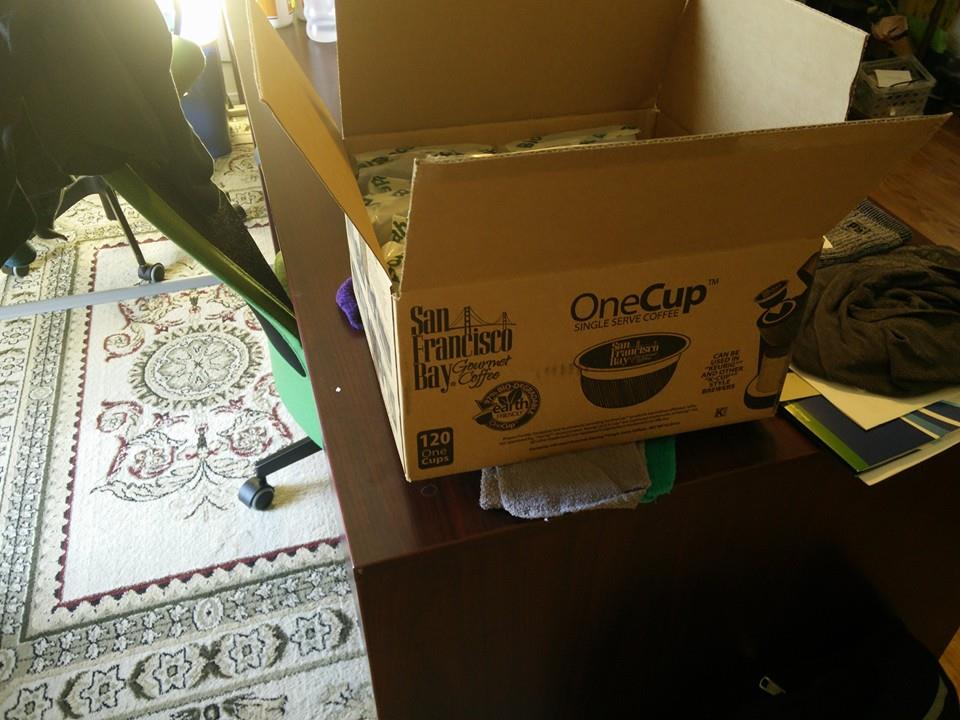 Hmmm. My box of Keurig compatible coffee. 30 cents...