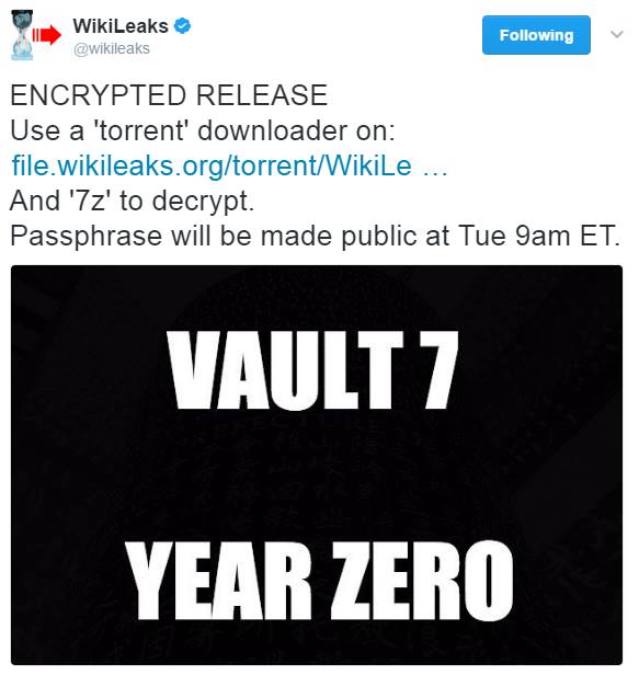 Wikileaks Vault 7 