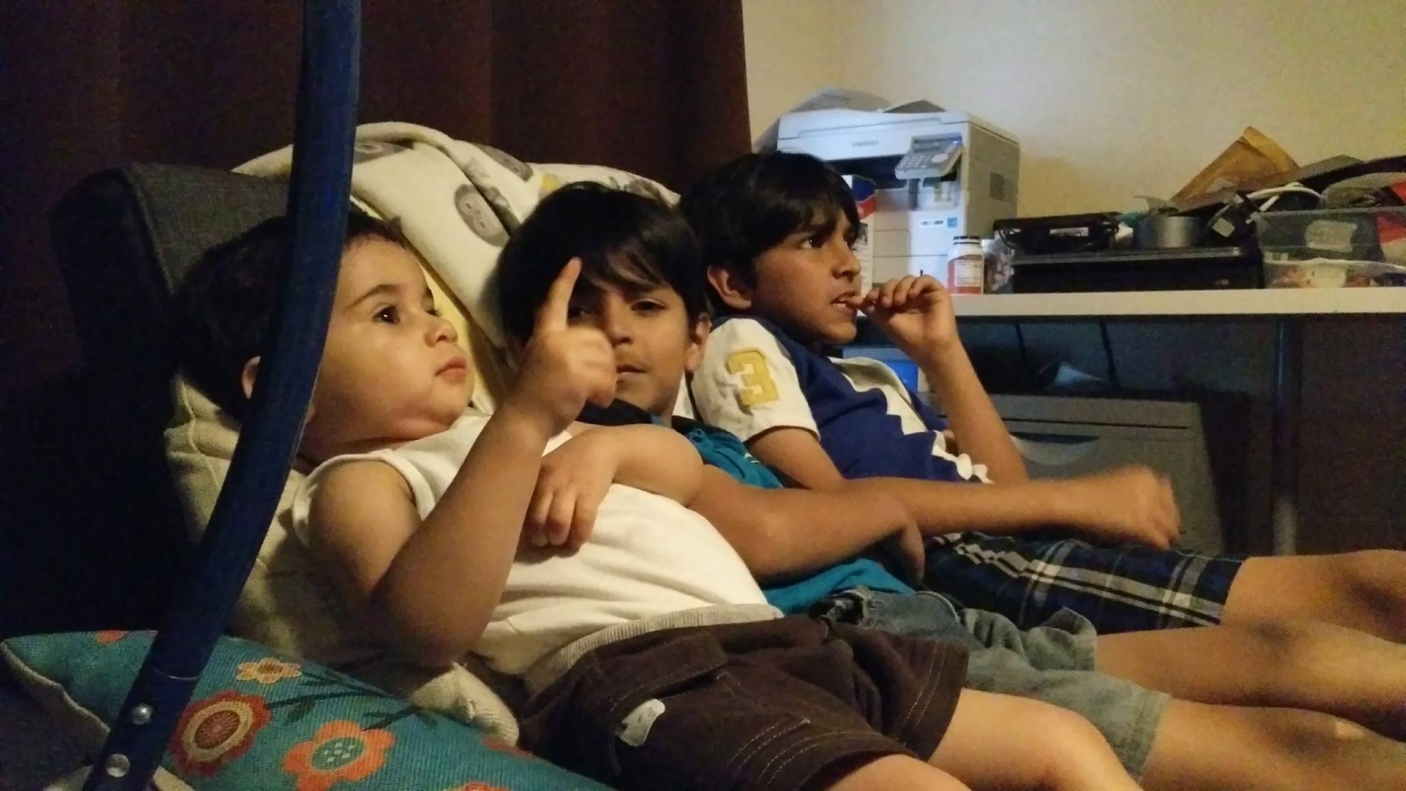 Eren, Kabir Ahmad, and Nabi Ahmad watching The Nut...