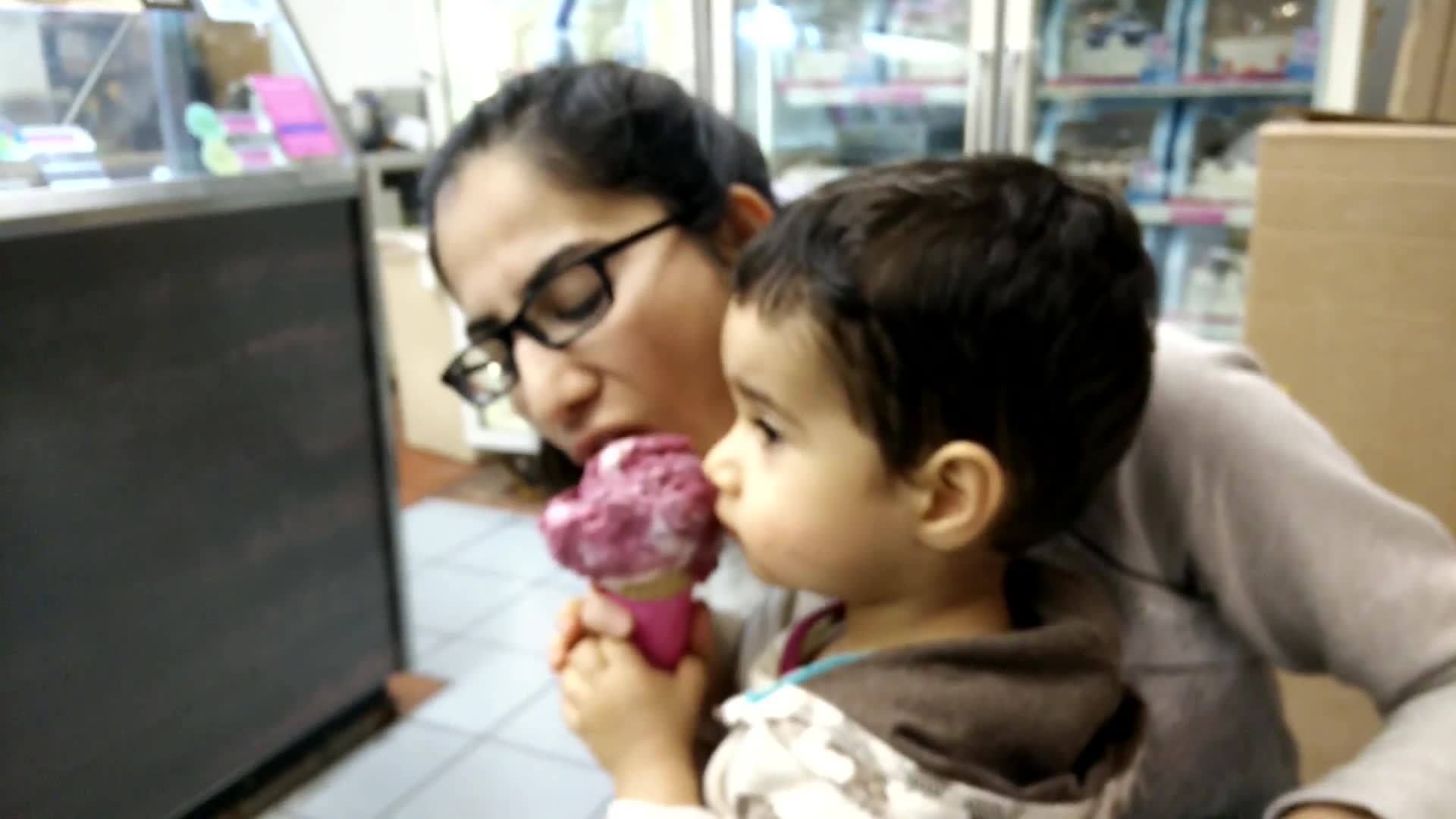 I got two scoops of ice cream .. Rushna...