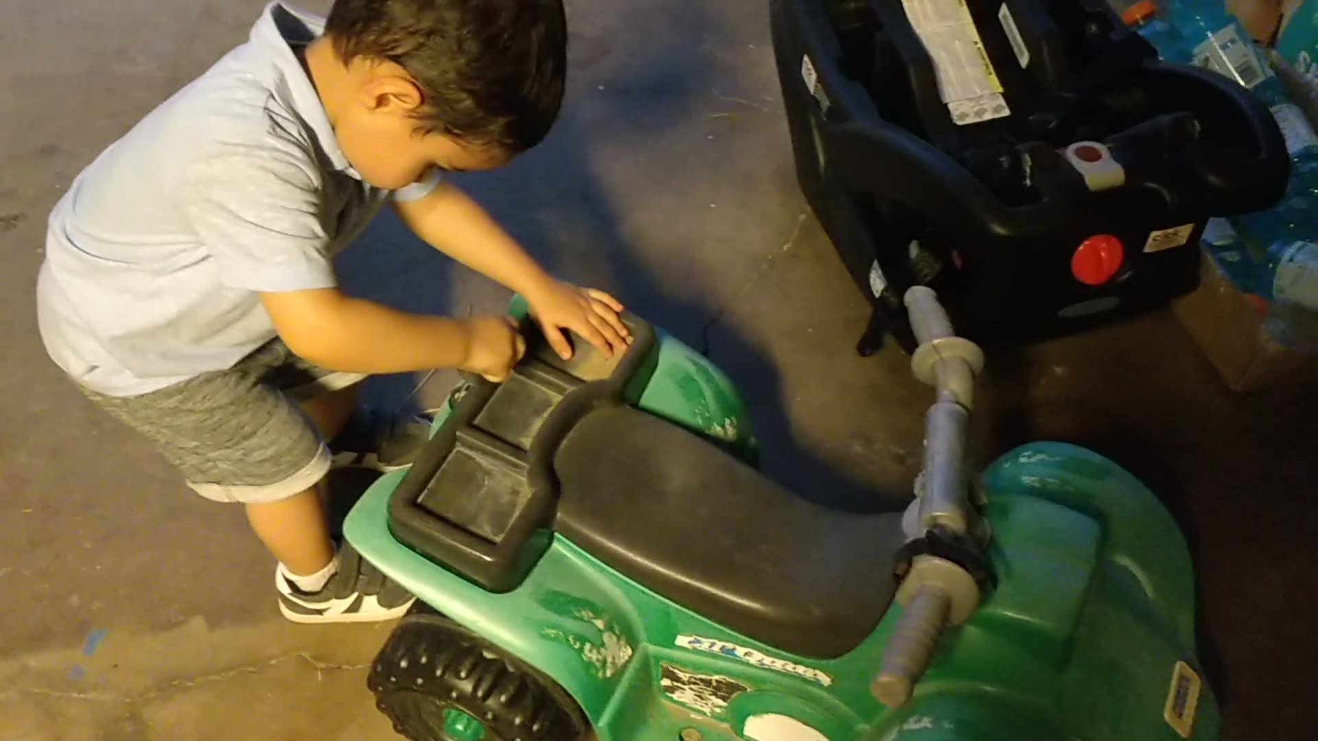 Eren fixing his ATV 