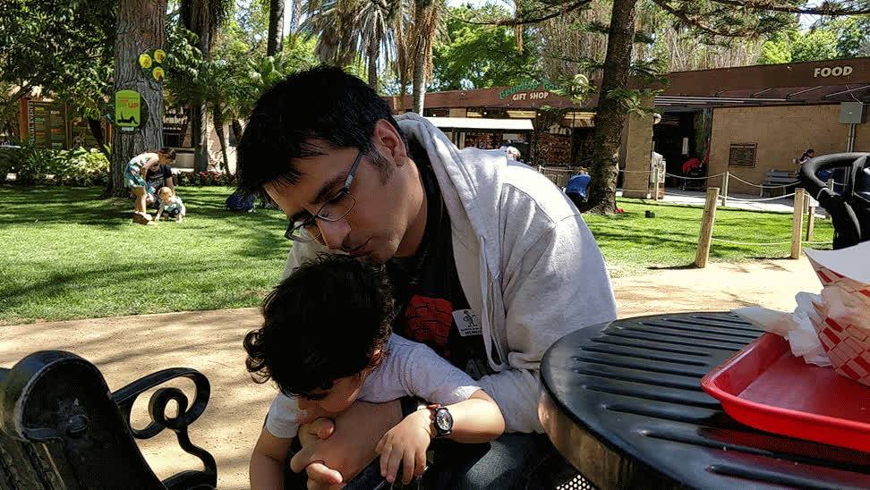 With Eren, at the Santa Ana Zoo