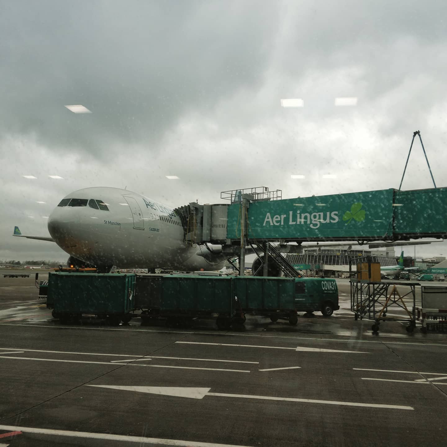 Return flight at Dublin Airport, Ireland