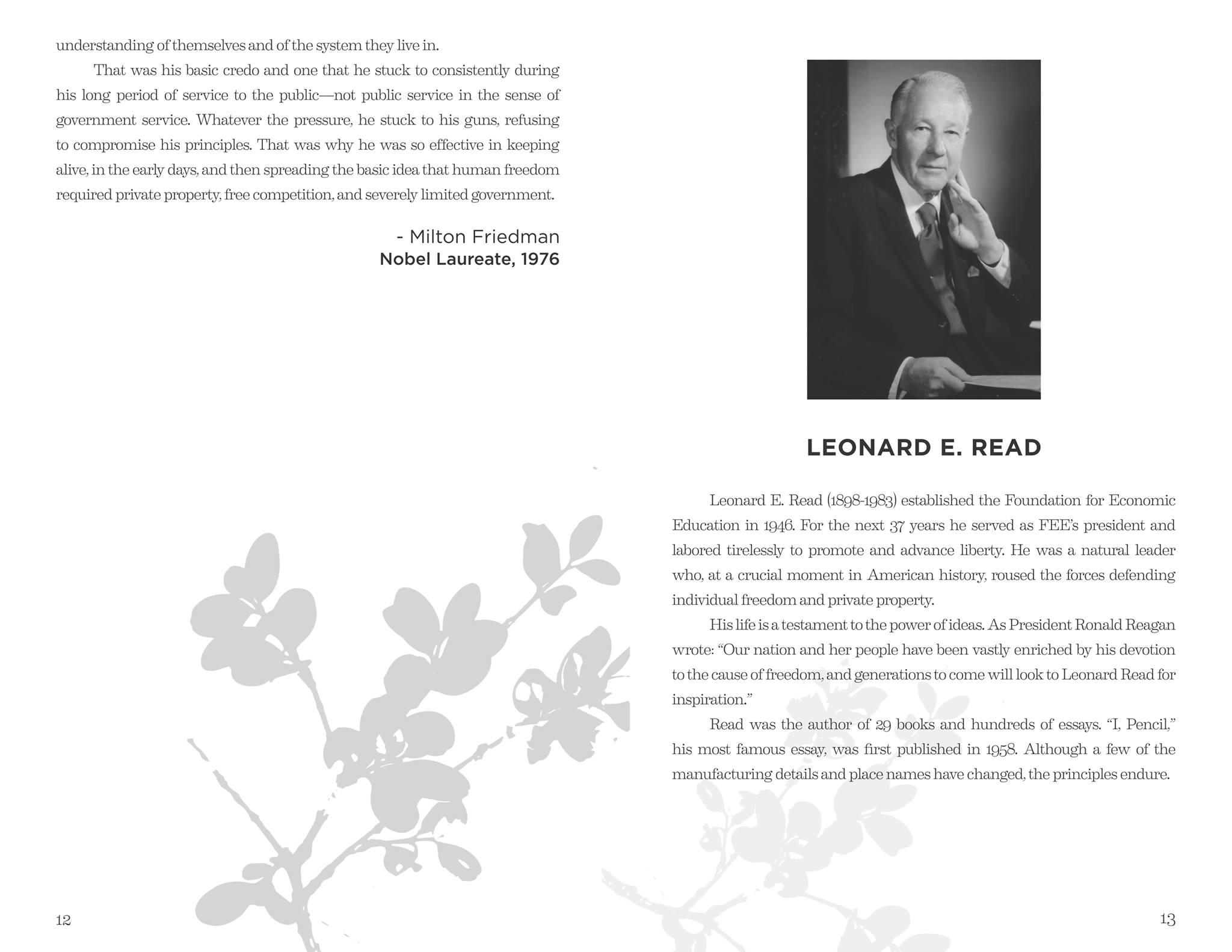 I, Pencil by Leonard E. Read