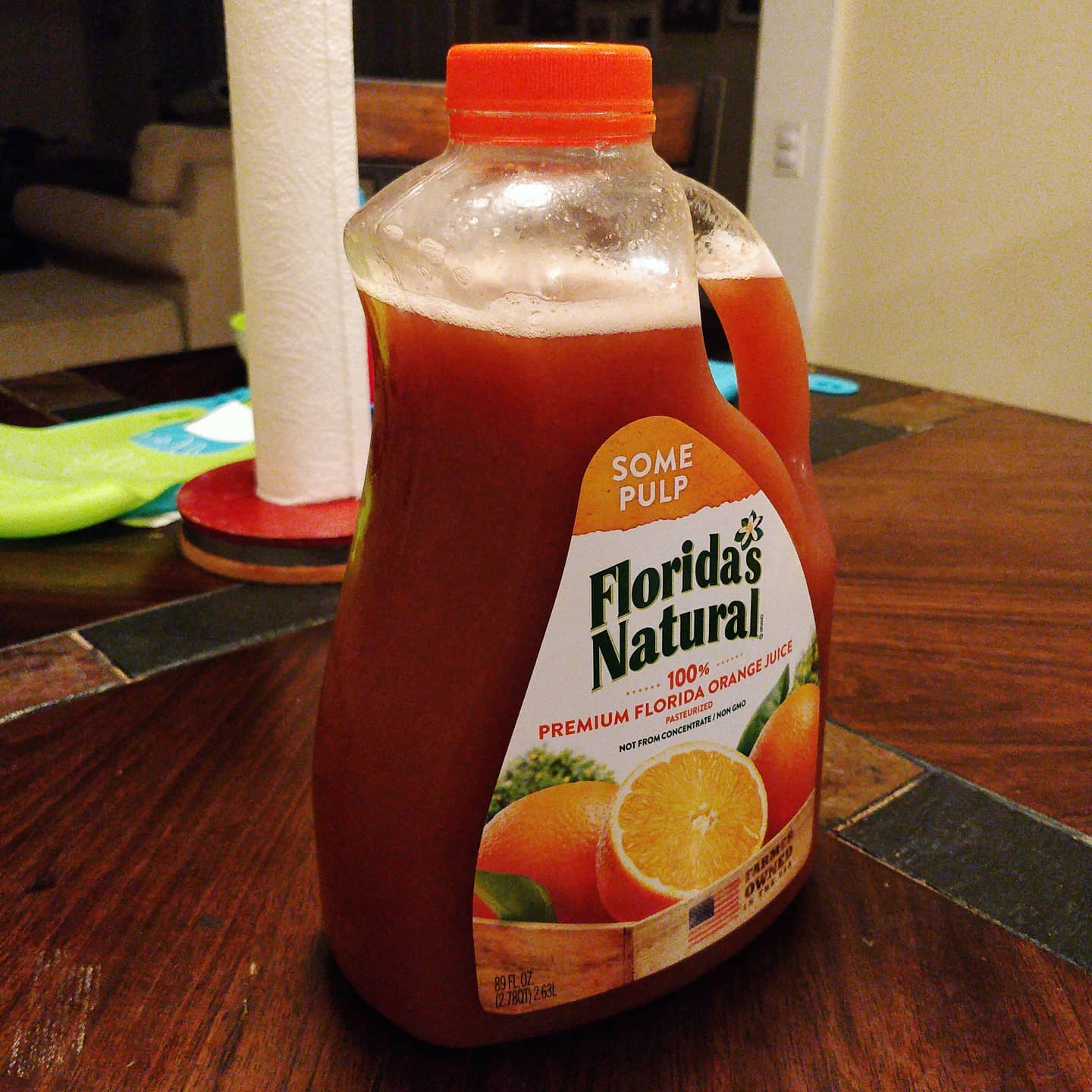 Homemade peach juice