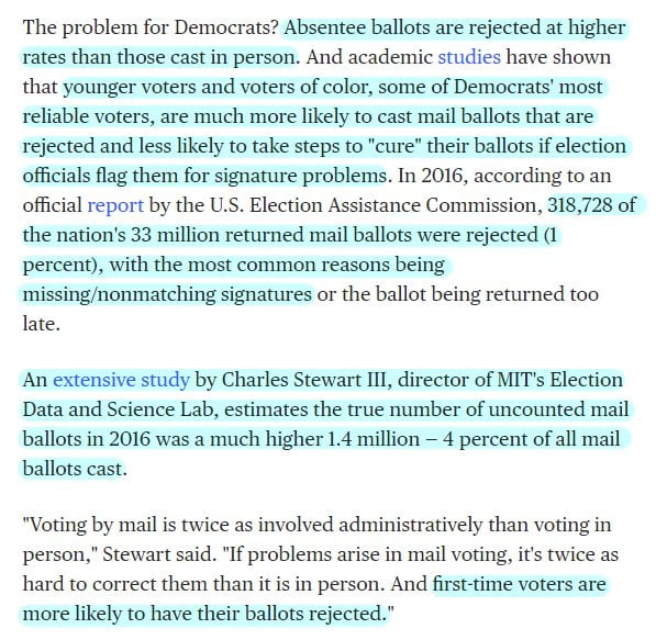 So on the topic of sudden universal vote-by-mail changes...