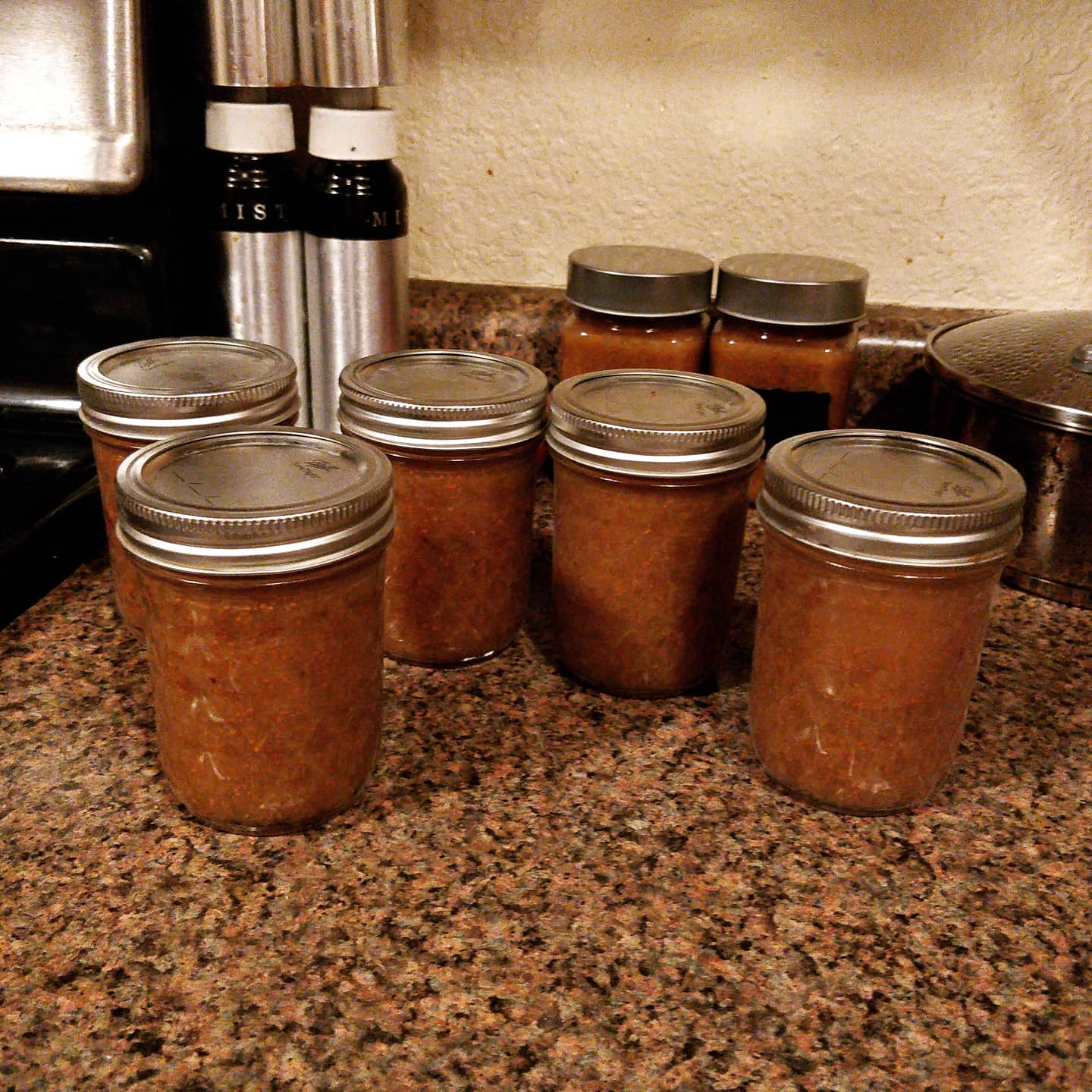 Rushna made jam from our figs. Homemade fig jam