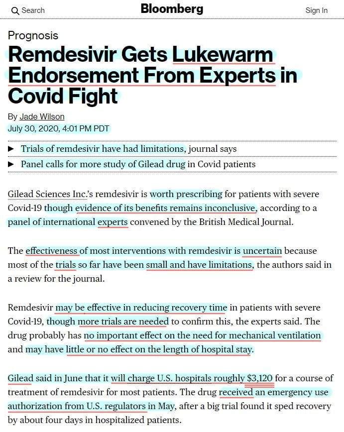 Remdesivir gets lukewarm endorsement from experts who believe trials...