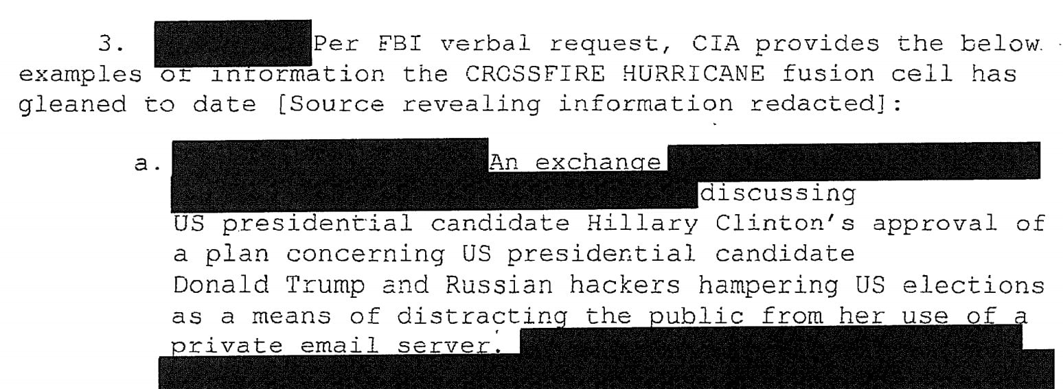 CIA briefed Obama on a plan by Hillary to...