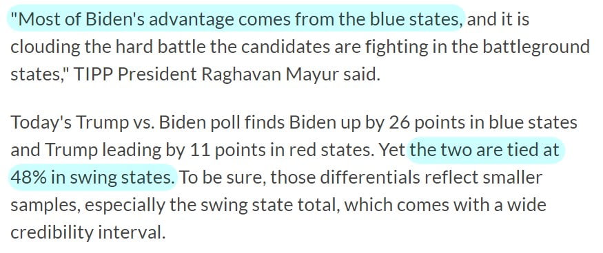 On the topic of Biden's big lead in polls...
