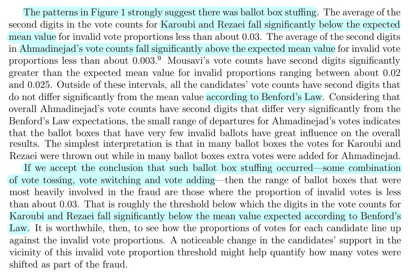 Benford's Law was used by a University of Michigan...