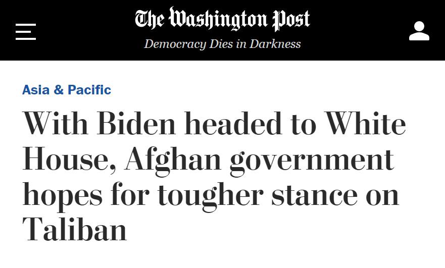 The Afghan government is excited about a Biden presidency...