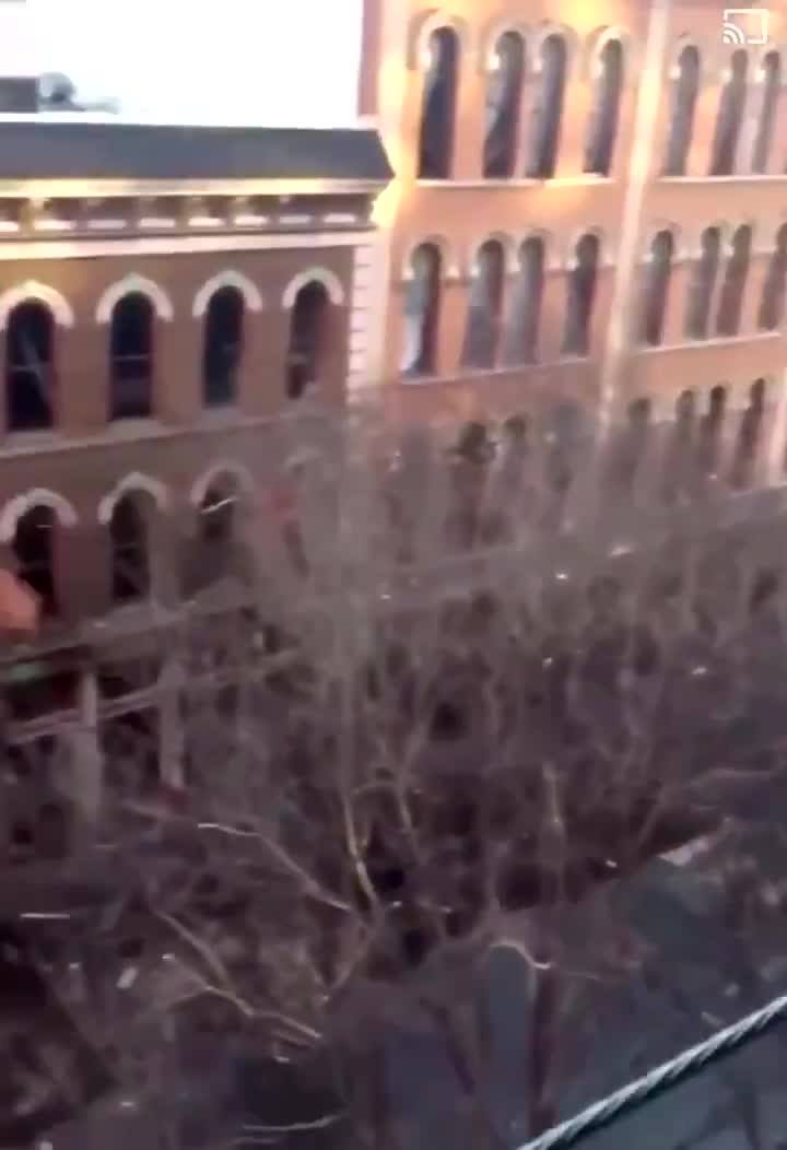 Video from balcony of aftermath of Nashville bombing