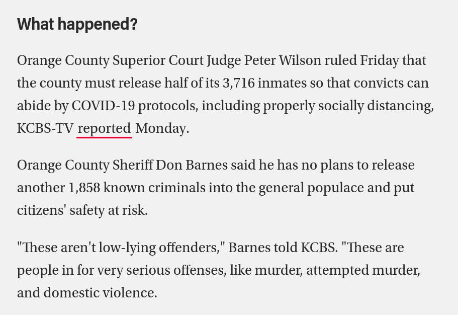 In local Orange County news, a judge has ordered...