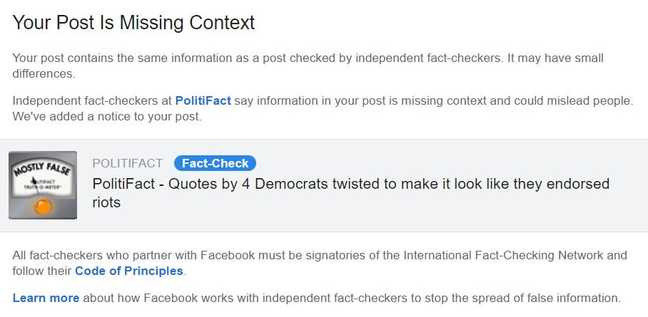 This was fine because it was you, not them...