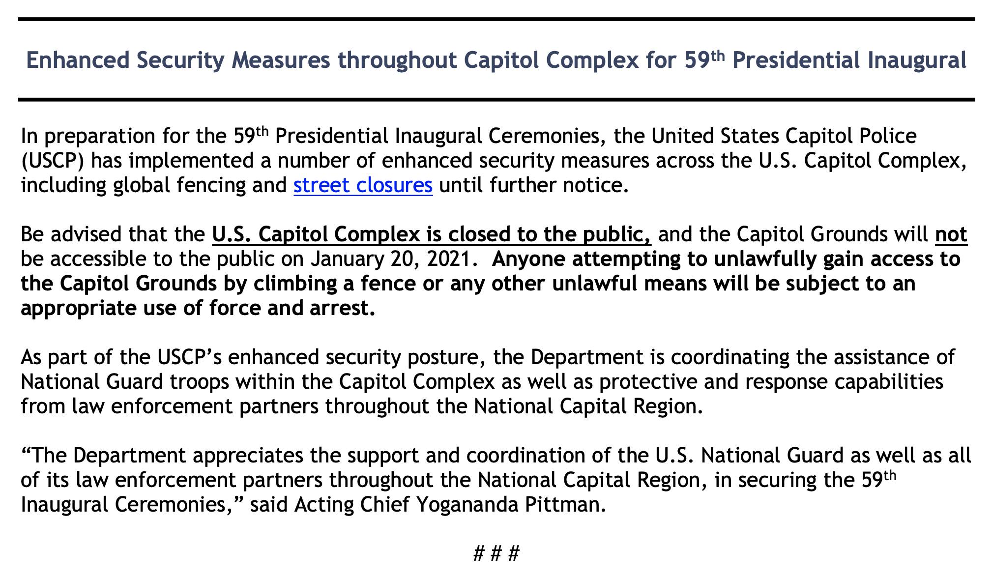 Lol, no public crowds for Biden's inauguration. They should...