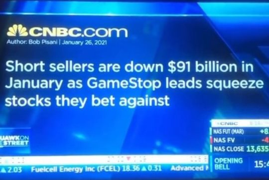 The GameStop short squeeze cost short sellers at least...