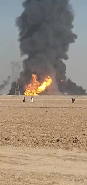Fuel tanker explosion at the Islam Qala border with...