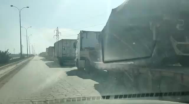 U.S. military convoy entering from Iraq arrives in Hasakah...