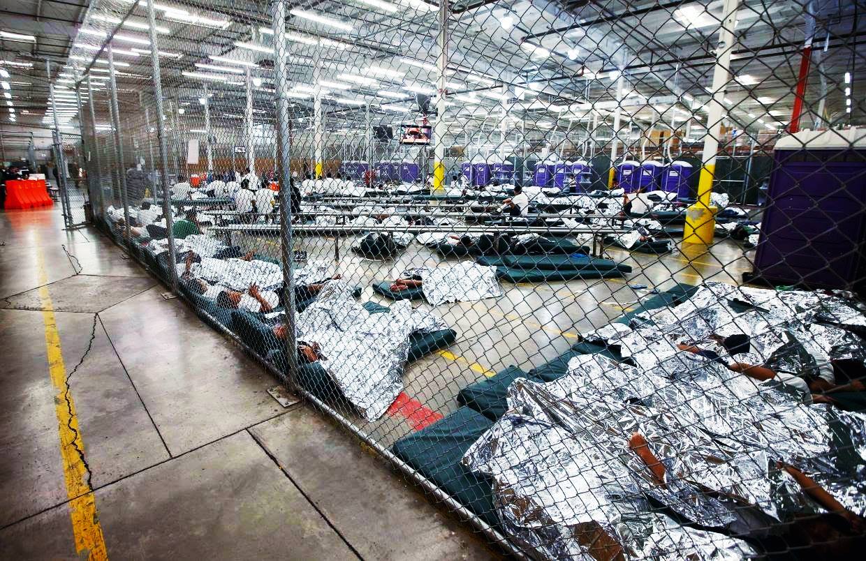 Obama's "overflow facilities" from 2014, not cages