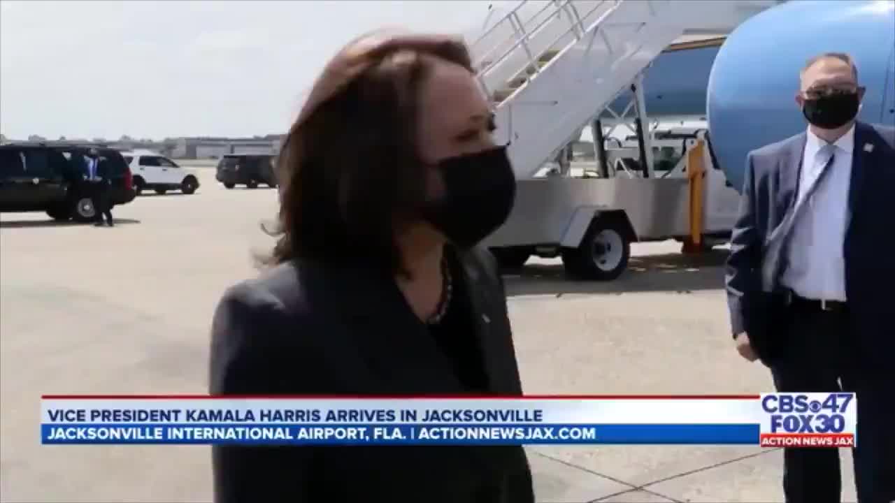 Kamala cackling about the border situation, media laughs along