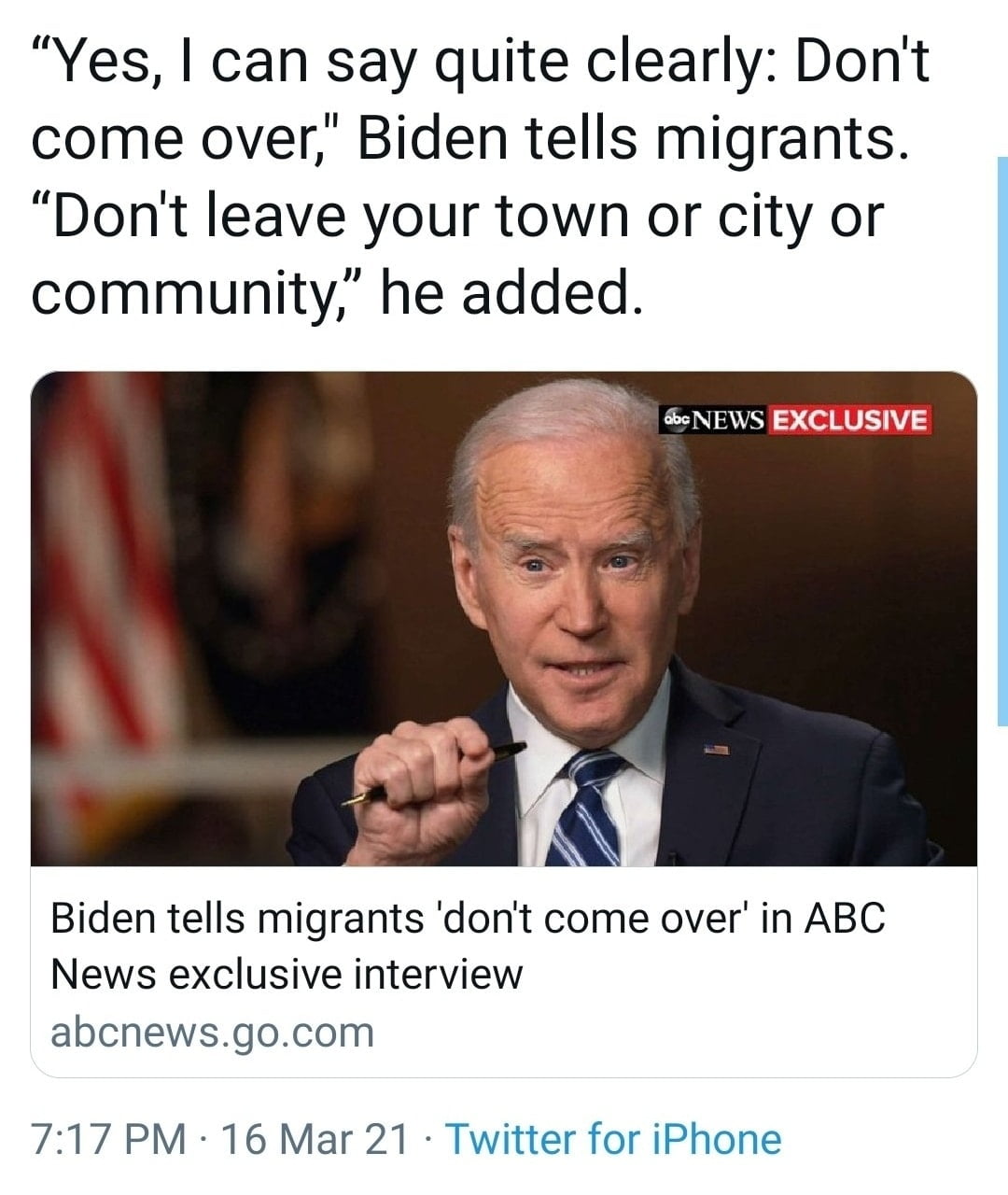 Biden is going wild with deportations of individuals and...
