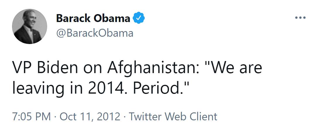 Biden will leave Afghanistan in 2014