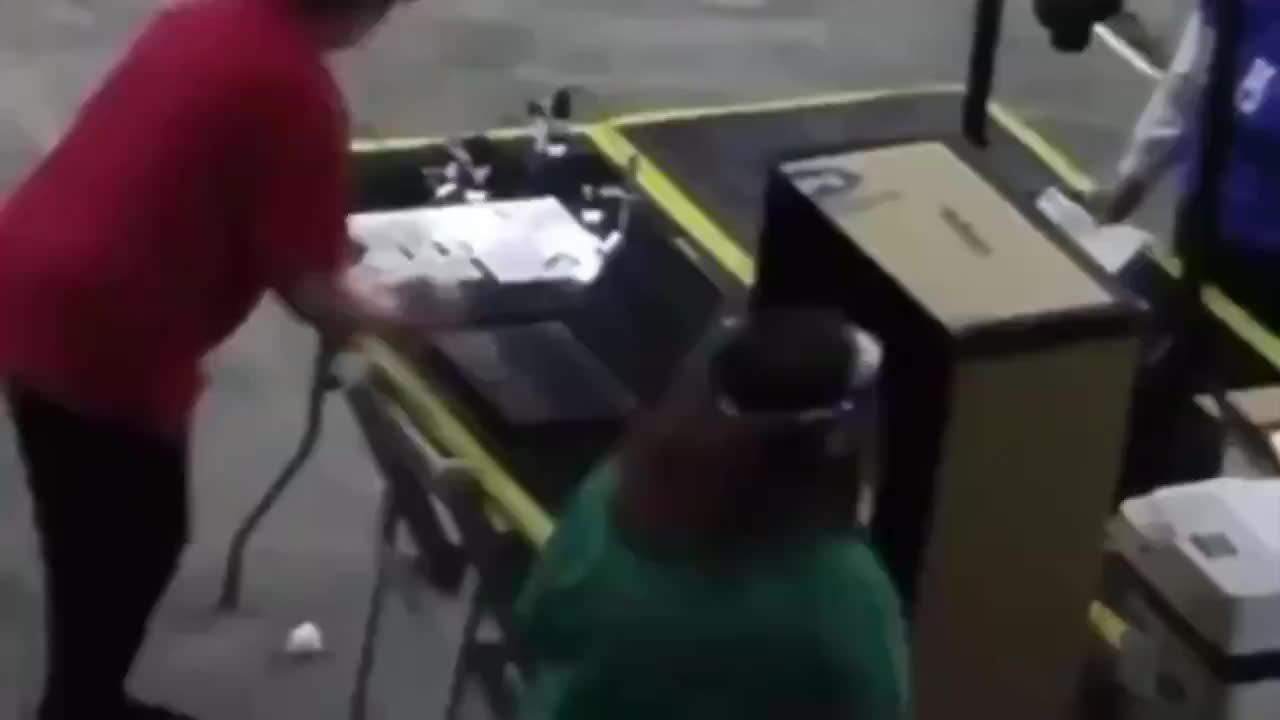 UV scanning ballots at the Maricopa, Arizona audit