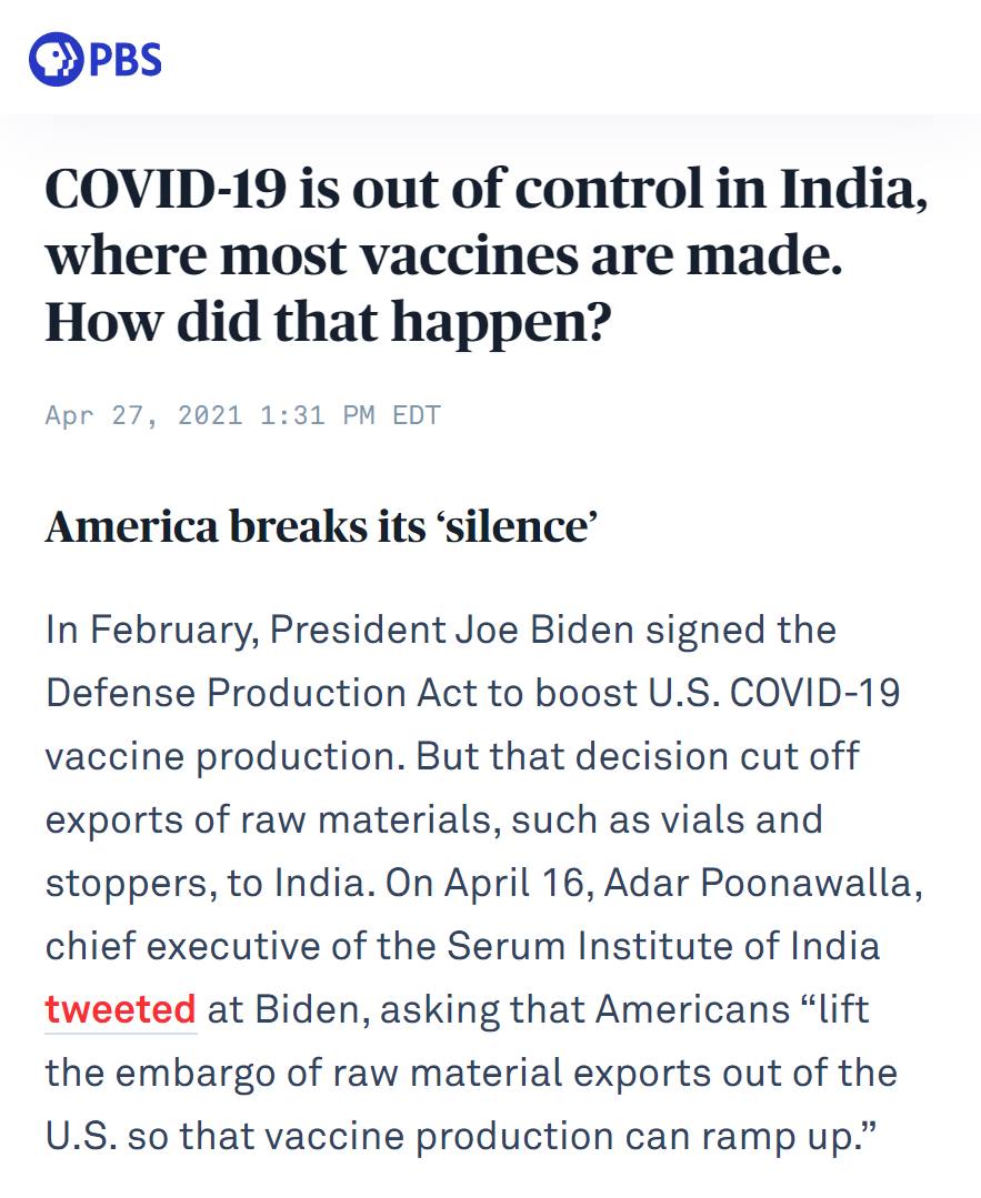 Biden used the Defense Production Act, which Democrats criticized...