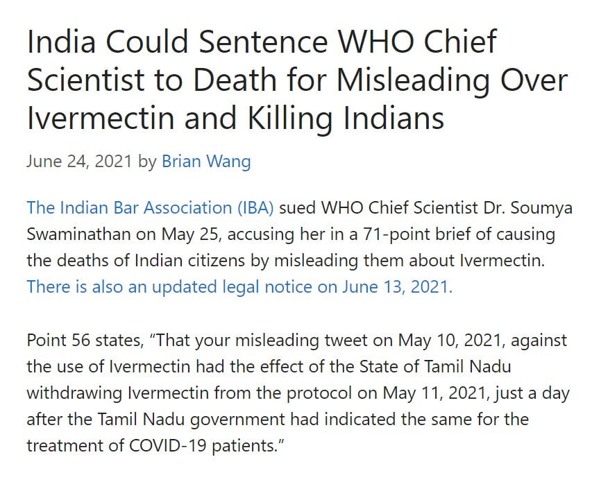 Death penalty for WHO scientists? Yes, please
