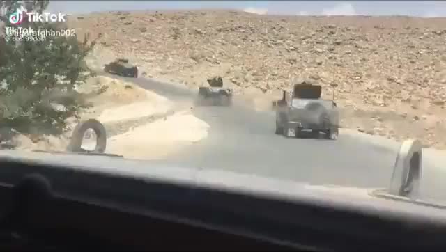 ANA convoy patrolling in Alishing, Laghman