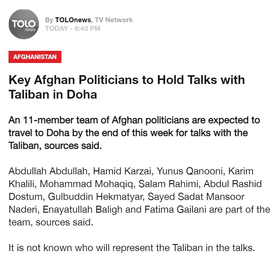 Some big name Afghan politicians are going to hold...