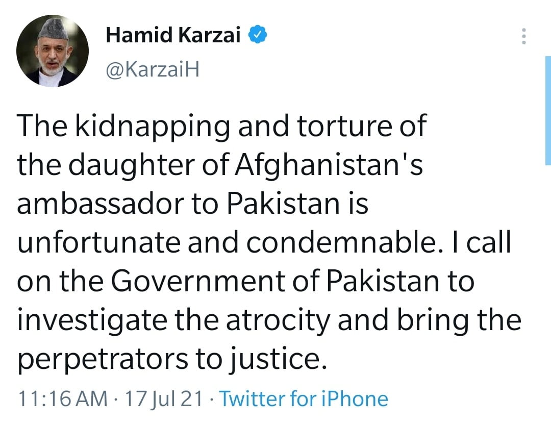 Kidnapping and torturing an ambassador's daughter is "unfortunate" and...