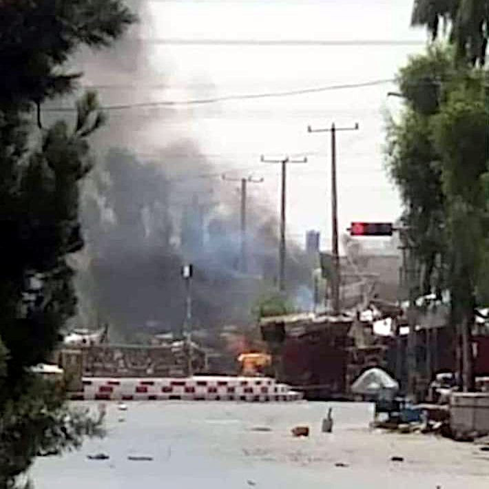 The "peace square" in Lashkargah, Helmand was destroyed in...