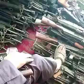 Weapons captured by Taliban in Kunduz city