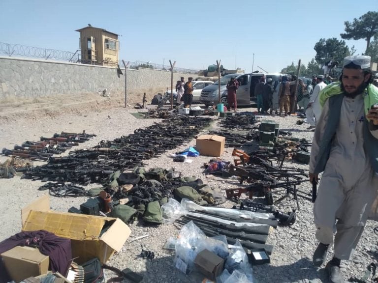 Weapons captured by Taliban in Herat province
