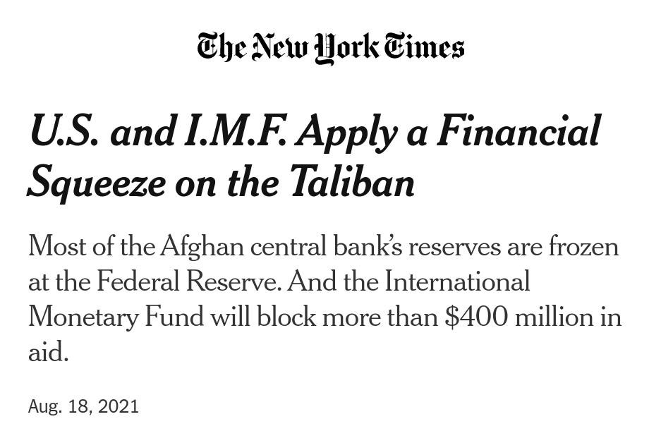 Taliban have their own financing networks. This is a...