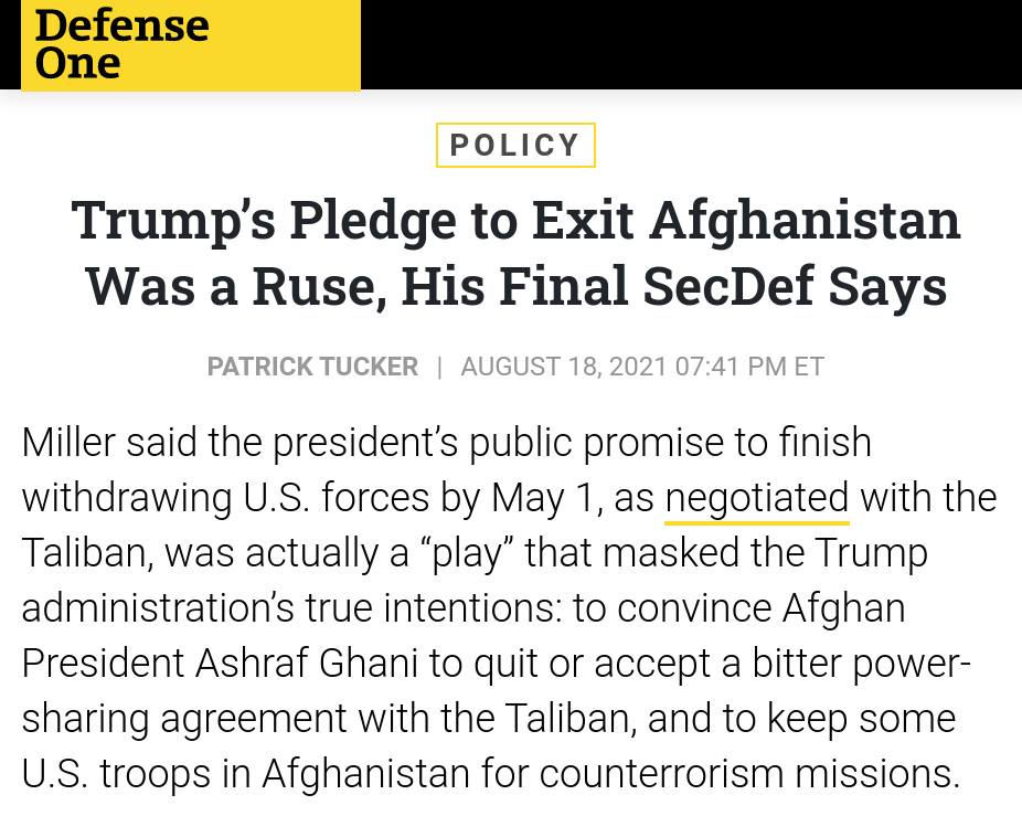 Yes, it was a bluff to scare Ghani, the...