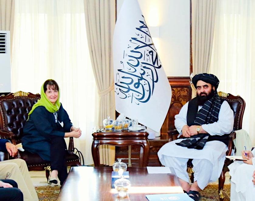 UN special envoy Deborah Lyons meeting with the Taliban...