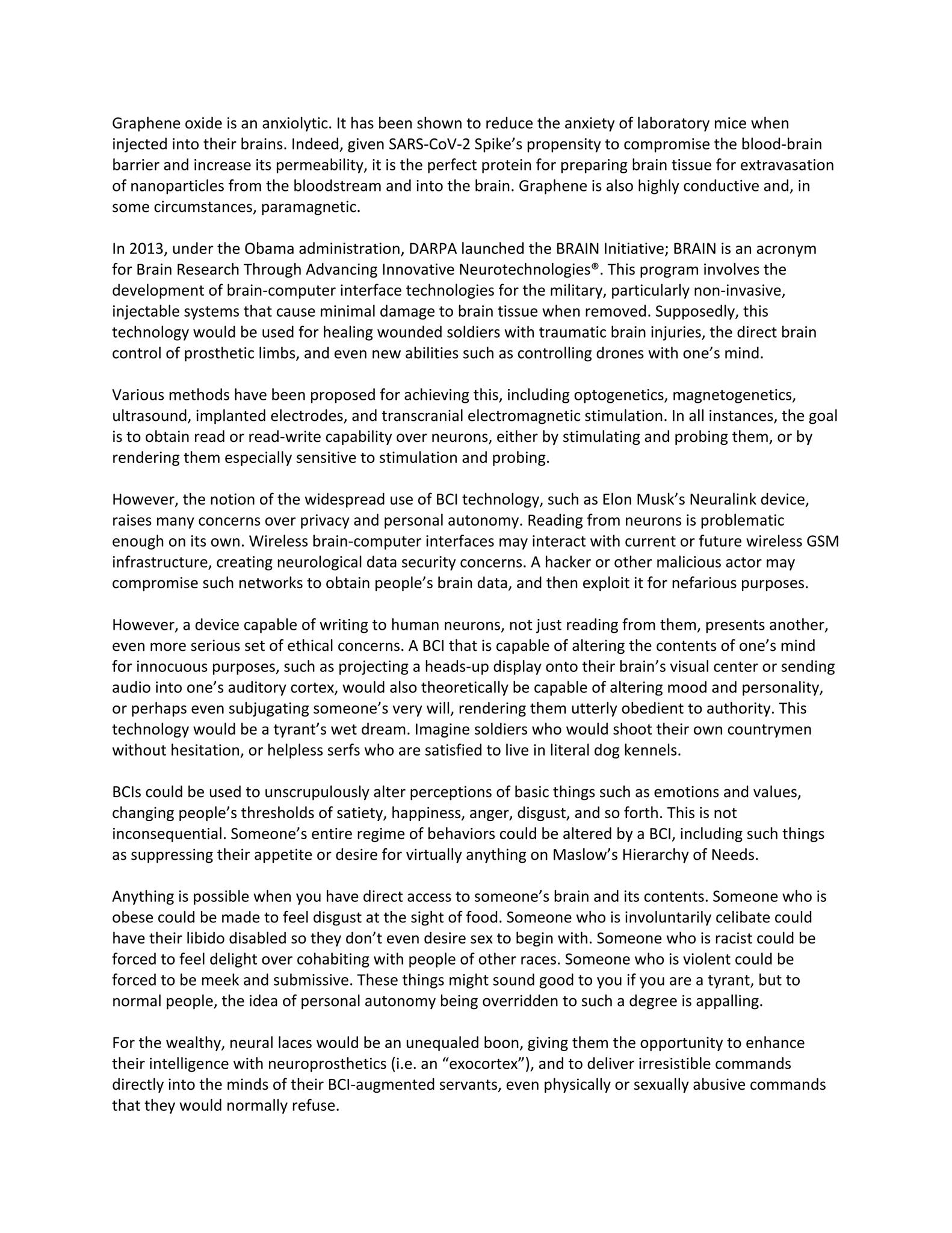 COVID-19: The Spartacus Letter