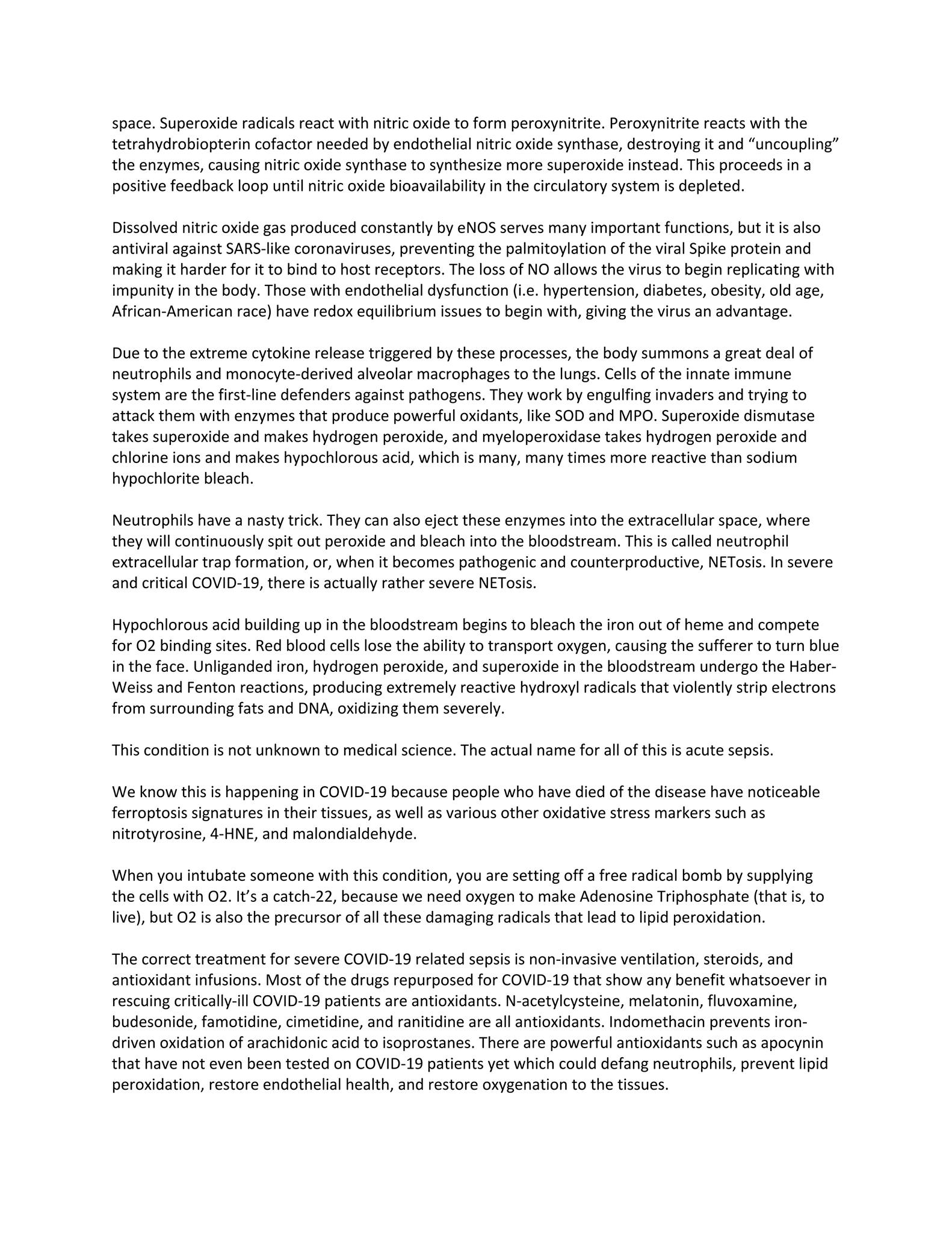 COVID-19: The Spartacus Letter