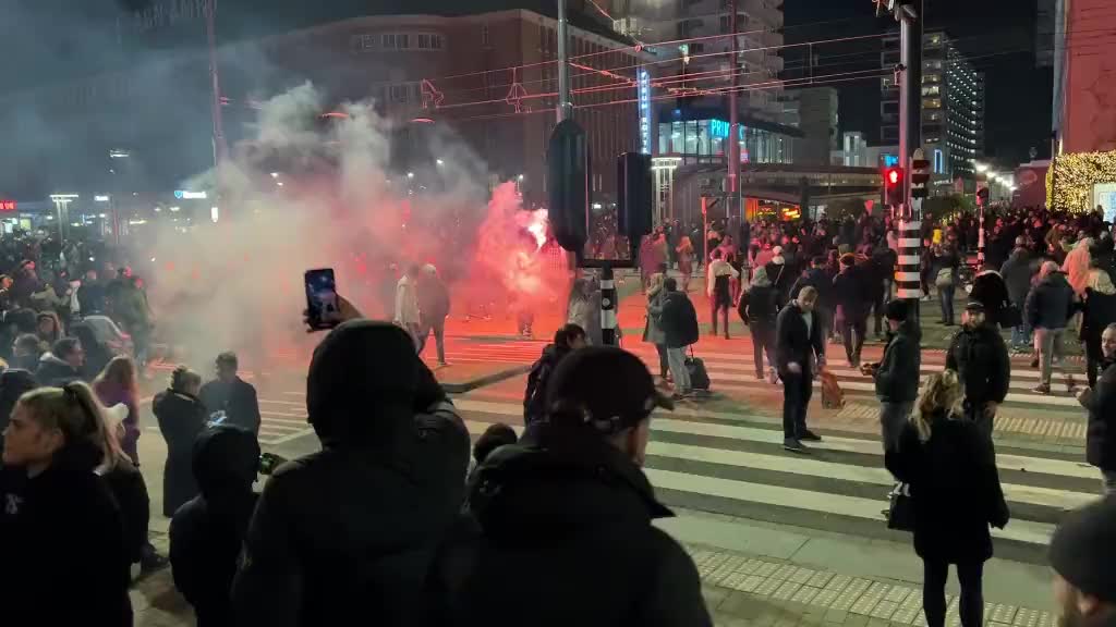 COVID measures protests in Rotterdam, Netherlands