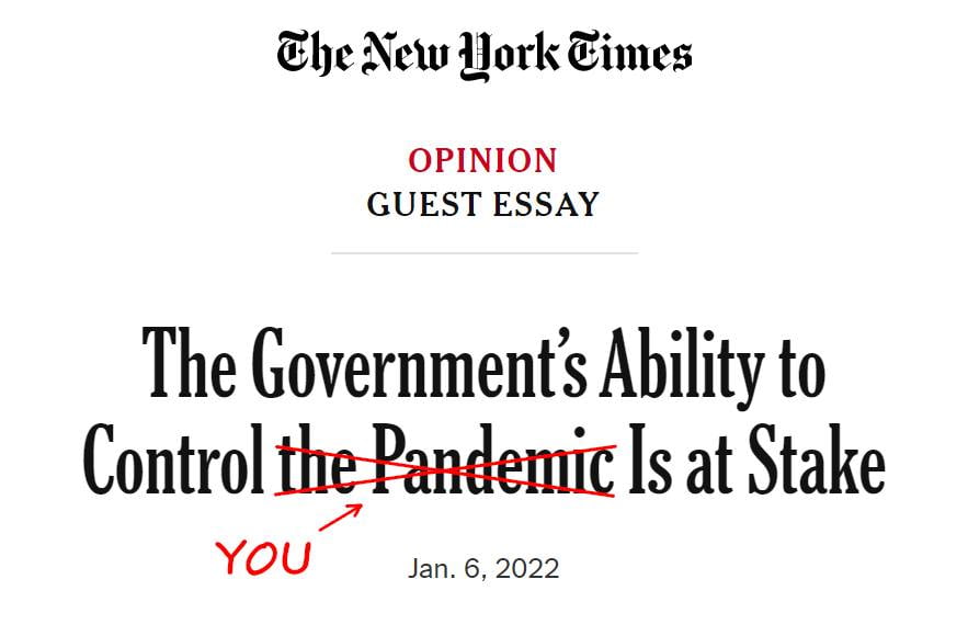You are the pandemic, the virus