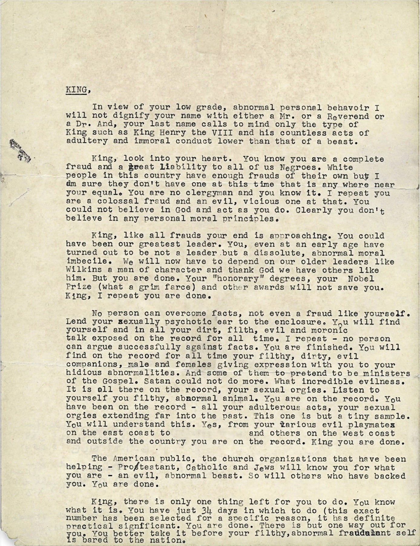 The FBI–King suicide letter