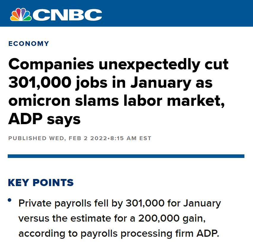 301K jobs lost, 200K jobs gain expected
