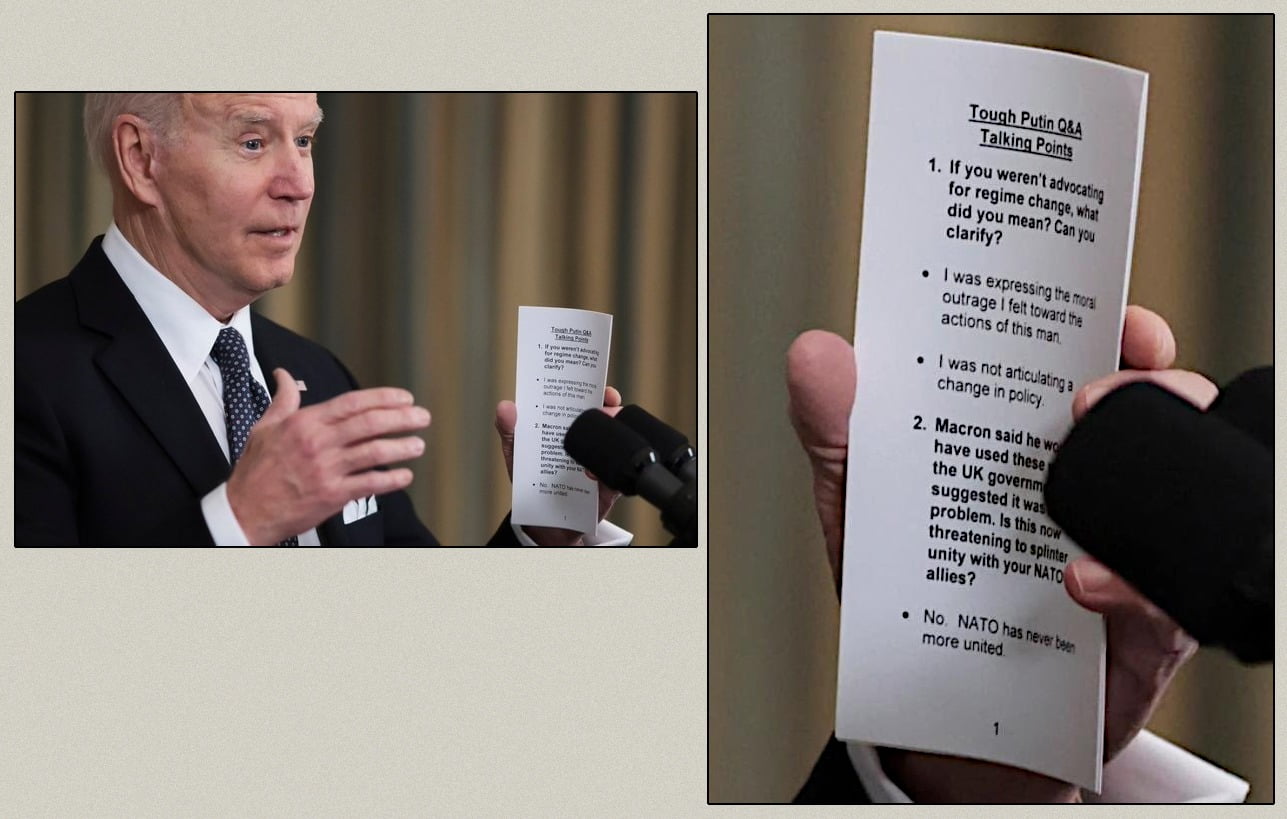 Biden's people tightened his leash, gave him tough Putin...