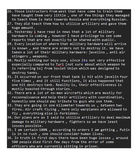 An alleged Russian report from the frontline in Donbass