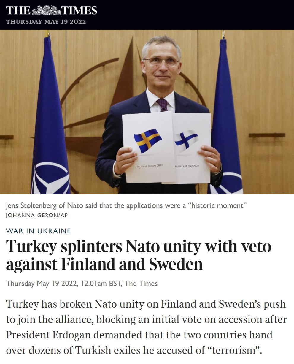 Turkey vetoes Finland, Sweden accession to NATO vote