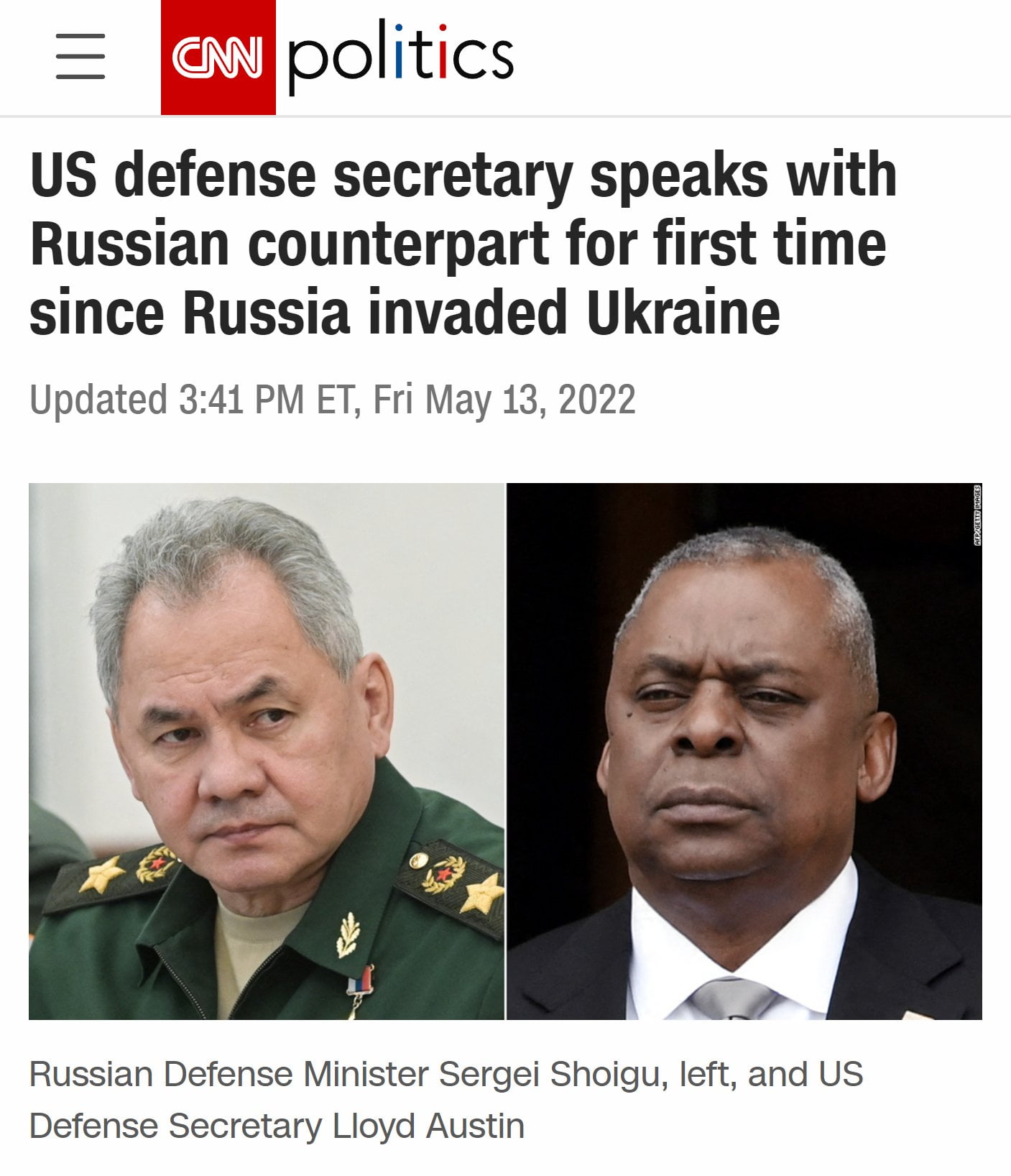 Biden allows a call between Austin and Shoigu